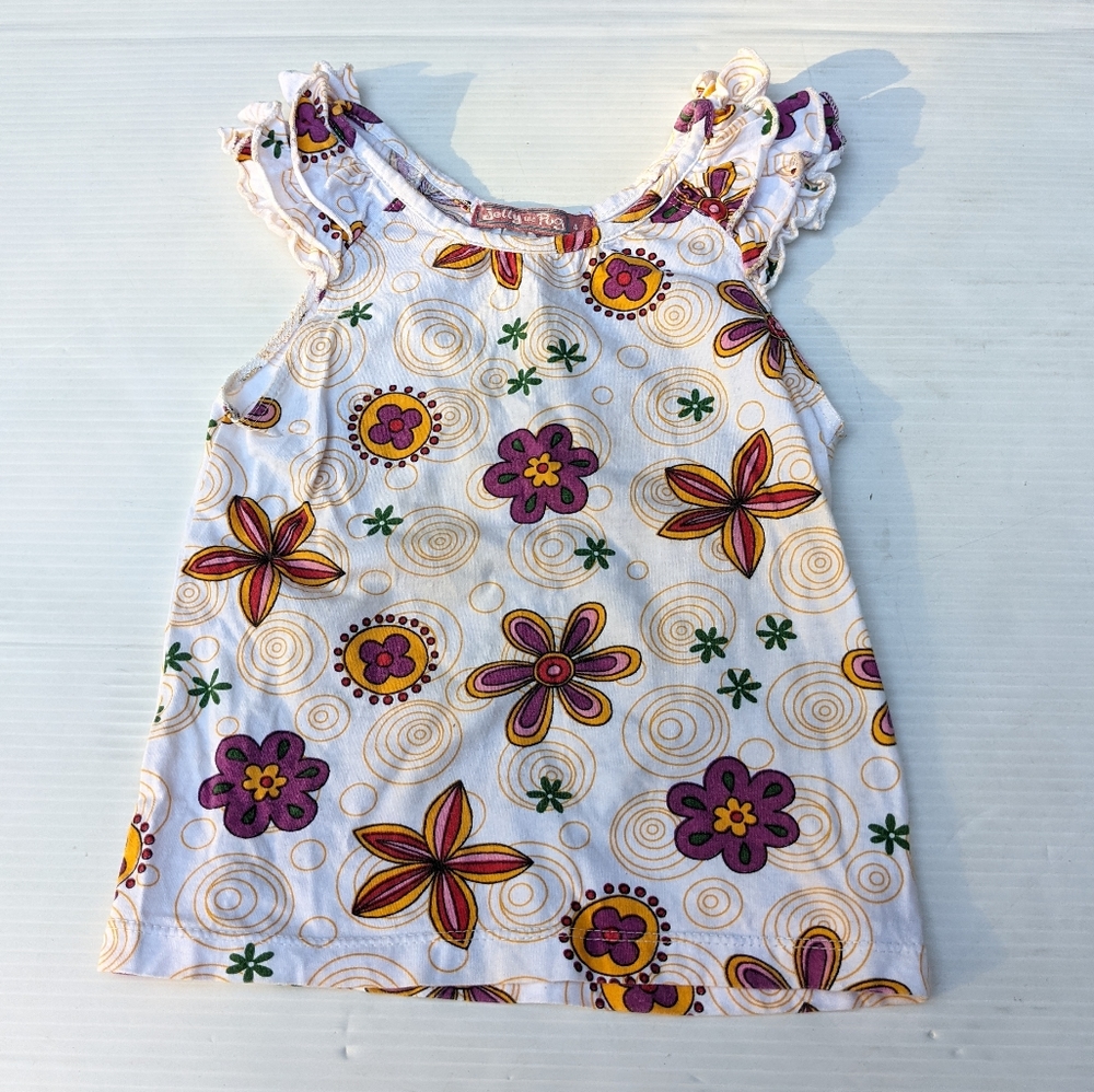JELLY THE PUG floral shirt & twirl circle skirt size 4 - Picture 4 of 7
